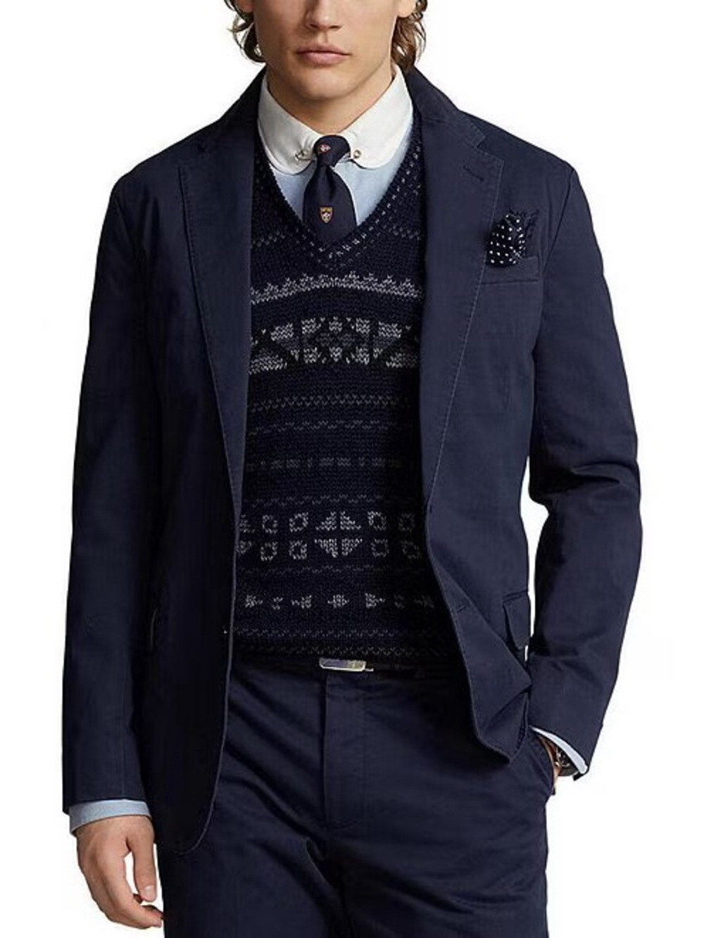 Polo by Ralph Lauren Men's Navy Two-Button Sport Coat 42R